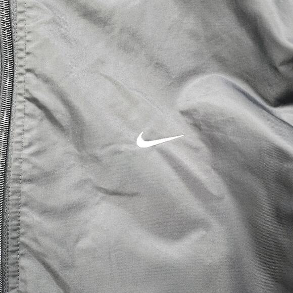 VINTAGE Y2K Nike Jacket Mens XXL Black Full Zip Puffer Windbreaker Streetwear - Picture 3 of 16